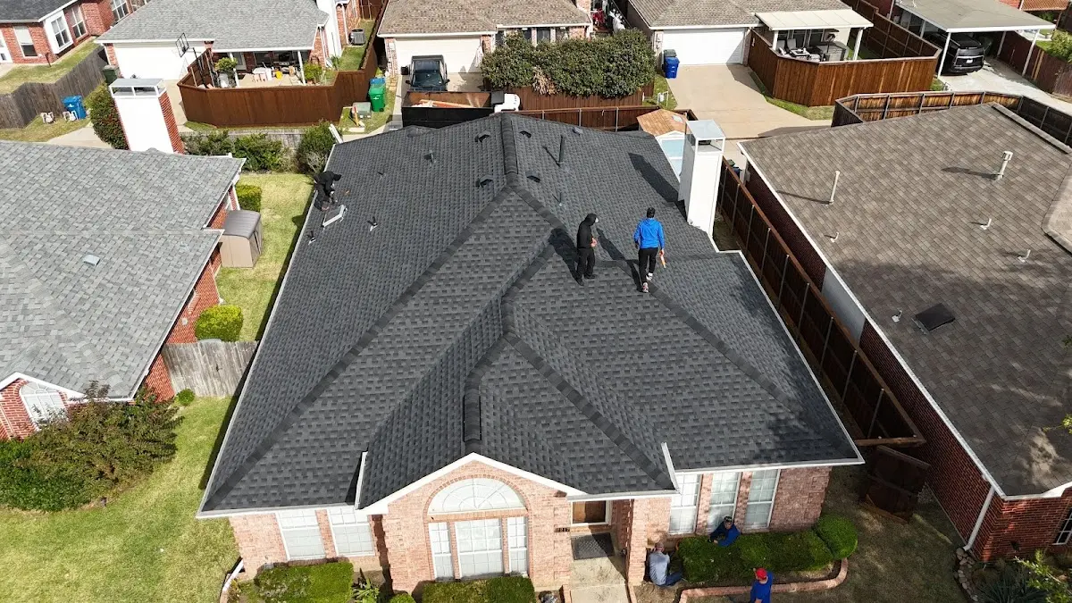 Slate & Tile Roof Repair work in progress on a Keansburg property